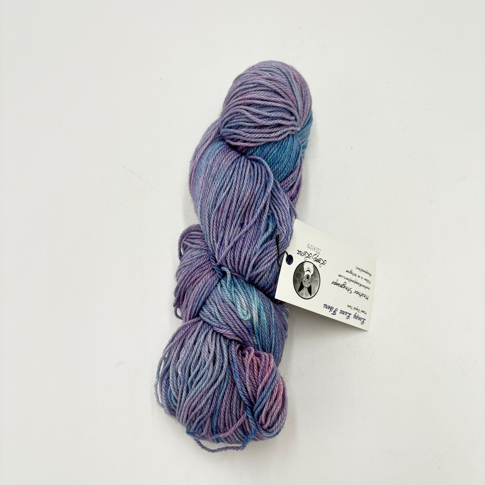 Loopy Luna Fibers Sock Fingering Weight Superwash Merino Nylon Yarn Destash 100g